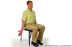 Picture of chest expansion stretch for ankylosing spondylitis
