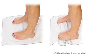 Picture of how to do towel scrunches