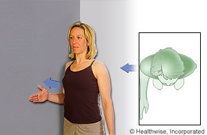 Picture of how to do isometric shoulder abduction