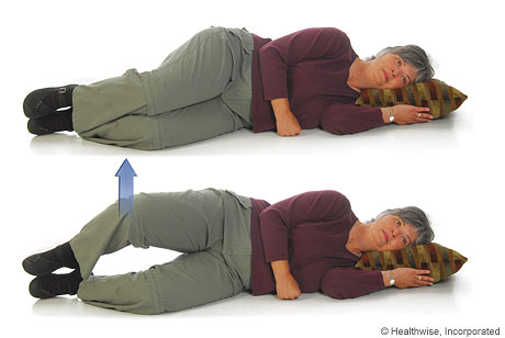Picture of how to do the clamshell exercise