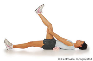 Picture of hamstring stretch (lying down)