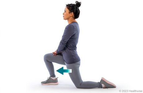 PhysioOsteoBook - HIP FLEXOR STRAIN EXERCISES You can begin stretching your  hip muscles right away by doing the first 2 exercises. Make sure you feel  just a mild discomfort during the stretches