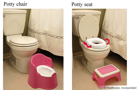Two kinds of toilet seats for toddlers