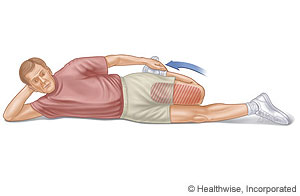 Imagen de estiramiento del cuádriceps