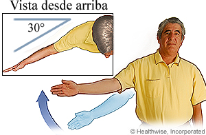 Ejercicio de levantamiento del brazo a un costado