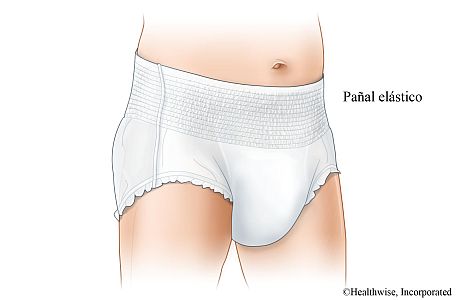 Pañal elástico para adultos (tipo calzoncillo) con cintura elástica ancha