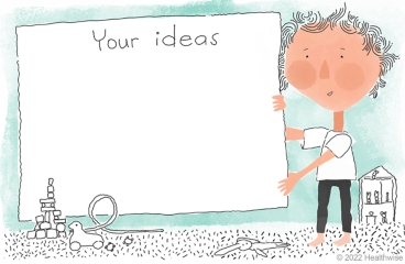 Georgie at a whiteboard invites you to add your ideas. Georgie at a whiteboard invites you to add your ideas.