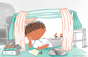 Hamid colors while in a blanket fort. Hamid colors while in a blanket fort.