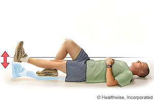 Picture of straight-leg raises to the front Picture of straight-leg raises to the front