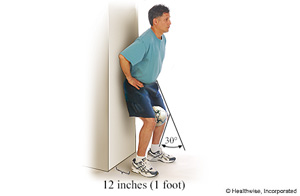 Picture of wall slide with ball between legs Picture of wall slide with ball between legs