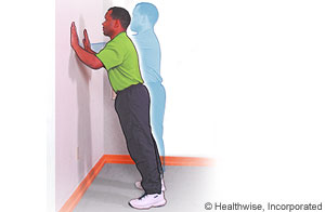 Picture of how to do wall push-ups Picture of how to do wall push-ups