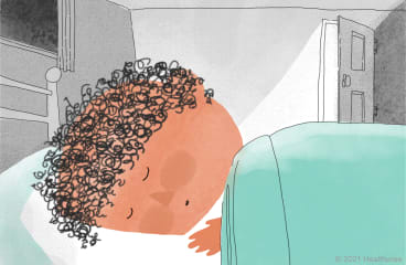Hamid dormido en cama. Hamid dormido en cama.
