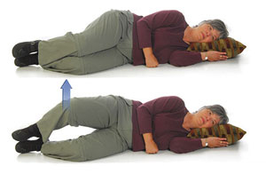 Picture of how to do the clamshell exercise