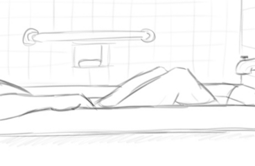 Persona en un baño tibio (baño de asiento)