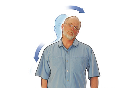 Estiramiento de cuello para aliviar la fatiga y los dolores de cuello