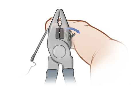 Paso C: Corte la púa