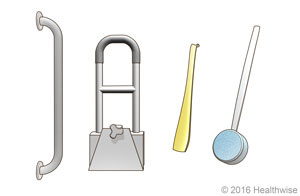 Agarradera para la ducha, agarradera para bañera, calzador, esponja con mango largo.