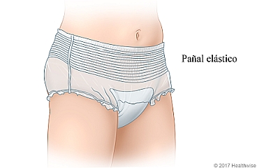 Pañal para adultos con cintura elástica ancha