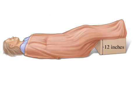 How to position a person who is in shock.