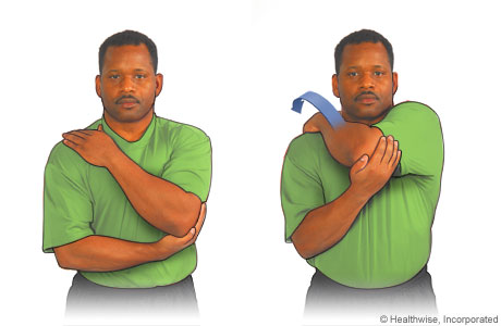 Posterior stretching exercise for the shoulder