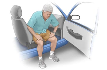 How to sit facing out the door.